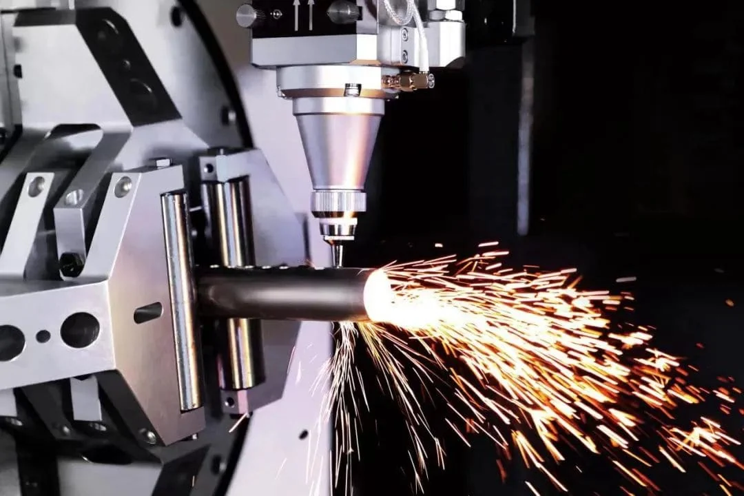 Metal processing equipment in operation